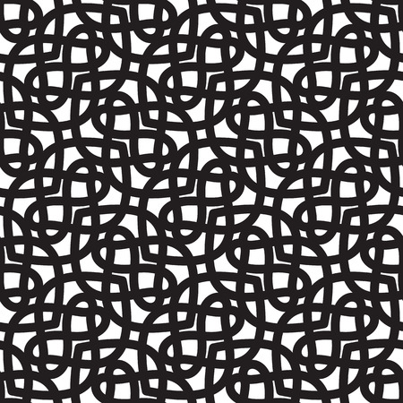 Abstract seamless geometric pattern. Monochrome white and black.  illustrationのイラスト素材