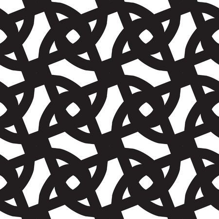 Abstract seamless geometric pattern. Monochrome white and black. Vector illustrationのイラスト素材