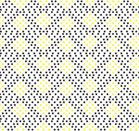 Vector universal different geometric seamless pattern. Endless texture can be used for wrapping wallpaper, pattern fills, web background, surface textures Abstract circles halftone design, pointillismのイラスト素材