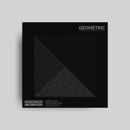 Abstract Geometry Poster Art Graphic Backgrounds in Retro Swiss Flat Style. Isolated Minimal Figure. Vector Illustration White and blackのイラスト素材