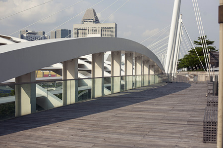 Singapore - 01 November 2014: View from the roof top pool at new Marina Bay Sands hotelのeditorial素材