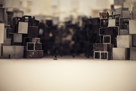 Abstract architectural model of city in China. Student projectの写真素材