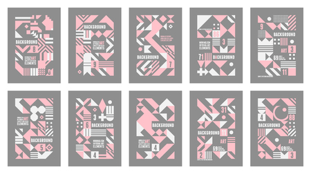 Set Posters Colorfulのイラスト素材