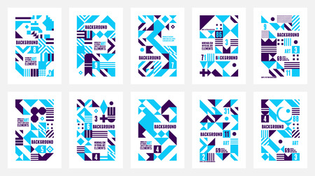 Set Posters Colorfulのイラスト素材