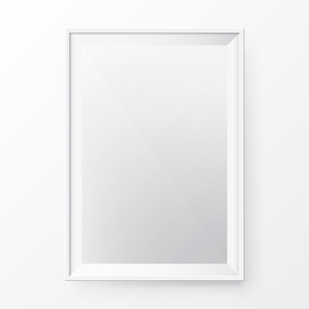 Realistic White frameのイラスト素材
