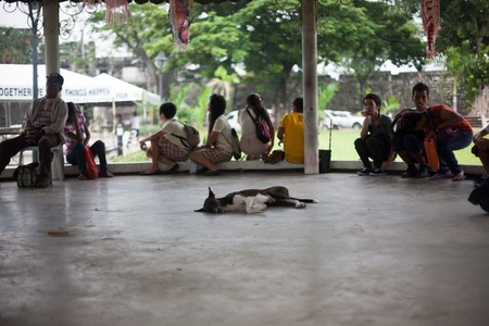 Everyday life of filipinos in Cebu city Philippinesのeditorial素材