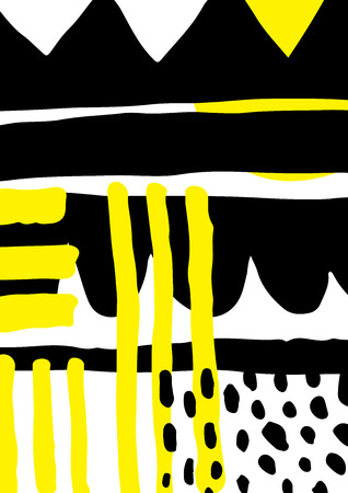 Simple decorative handmade background for design project, cover with isolated elements in clipping maskのイラスト素材