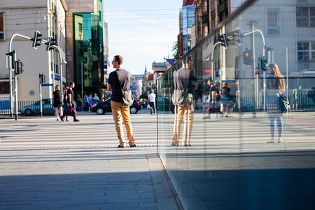 Poland Wroclaw city lifeの写真素材