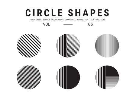 Universal circle shapes setのイラスト素材