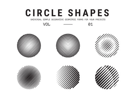Universal circle shapes setのイラスト素材