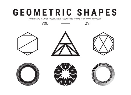Universal geometric shapes setのイラスト素材