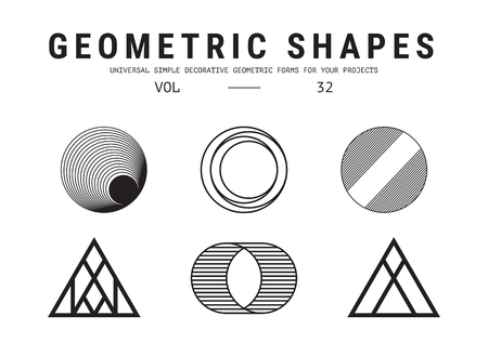 Universal geometric shapes setのイラスト素材