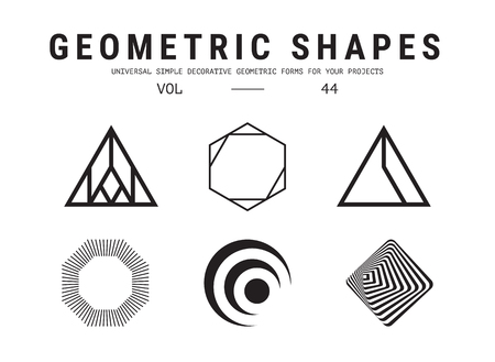 Universal geometric shapes setのイラスト素材