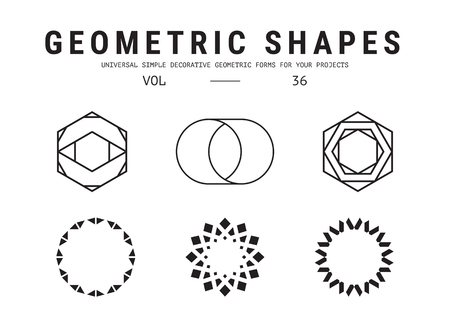 Universal geometric shapes setのイラスト素材