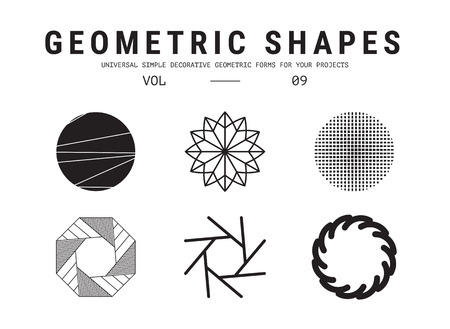 Universal geometric shapes setのイラスト素材