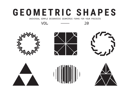Universal geometric shapes setのイラスト素材