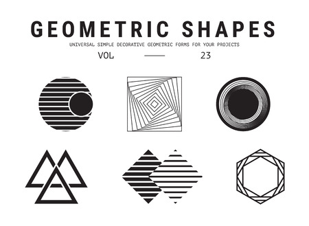 Universal geometric shapes setのイラスト素材