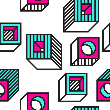 Festive Background in Memphis Styleのイラスト素材