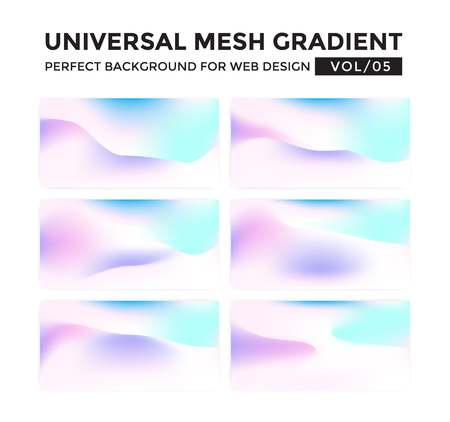 Iridescent colored universal mesh gradientのイラスト素材