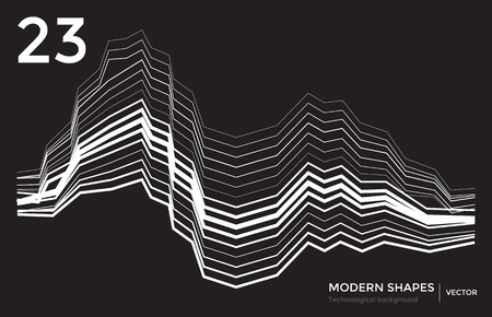 Vector modern shape technological background illustration.のイラスト素材