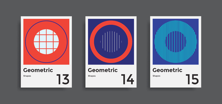 Covers templates collection with graphic geometric shapesの写真素材