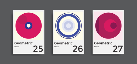 Covers templates collection with graphic geometric shapesの写真素材