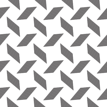 Universal repeating abstract shape in black and whiteのイラスト素材