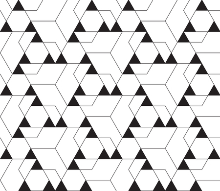 Vector abstract repeating classical background in black and whiteのイラスト素材