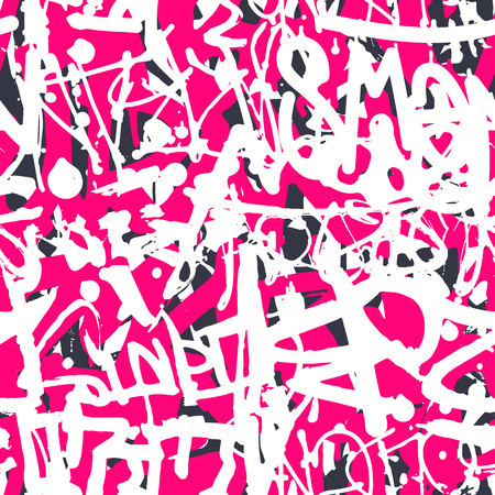 Graffiti vector seamless pattern with bright colorful design.のイラスト素材