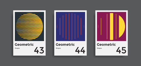 overs templates collection with graphic geometric shapes elementsの写真素材