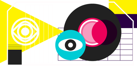 Minimal geometric web banner design templateのイラスト素材