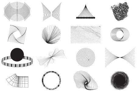 Vector Abstract Shape. Geometric form for T-shirts App interfaces Posters Postcards Patterns  design Business cards Brand books Animation Web Clothes Photography etcのイラスト素材