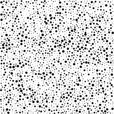 Vector Abstract seamless patterns with dots. Fashion 80-90s. Black and white texturedのイラスト素材