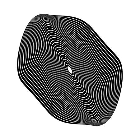 Strange Vector Shapes Collection. Geometric figures, distortion.のイラスト素材