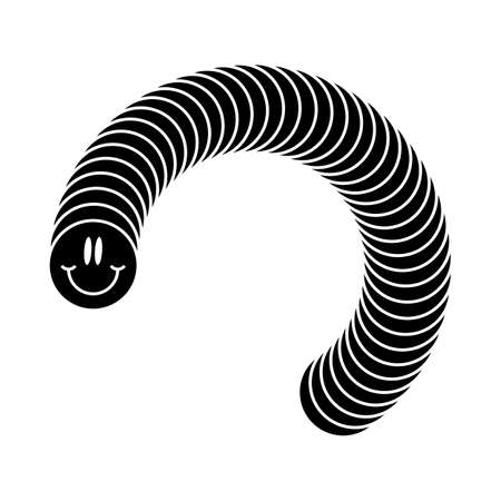 Strange Vector Smiley isolated on white background.のイラスト素材