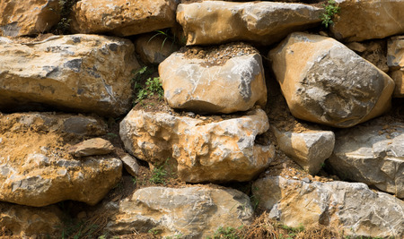 Stack of sand stone in agriculture field