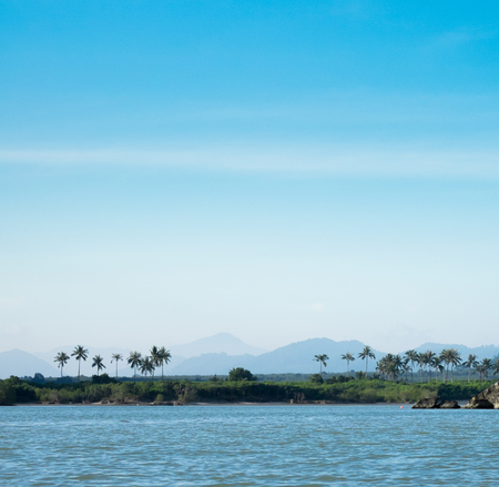 Seascape at Khanom bay, Nakhon Si Thammarat, Thailandの写真素材