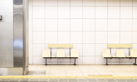 Empty subway train station - lonelinessの写真素材