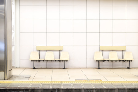 Empty subway train station - lonelinessの写真素材