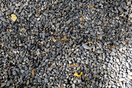 LIght and shadow on pebble floorの写真素材