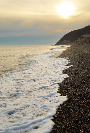 Sunset above the beach.の写真素材