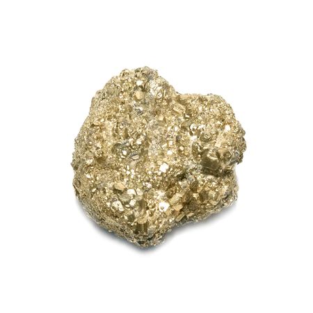 Nugget on fool's gold isolated on white.の写真素材
