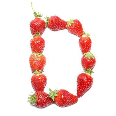 Strawberry health alphabet- letter Dの写真素材