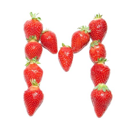 Strawberry health alphabet- letter Mの写真素材