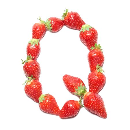 Strawberry health alphabet- letter Qの写真素材