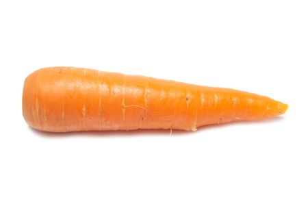 Orange carrot isolated on the white backgroundの写真素材