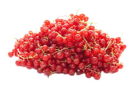 Pile of raspberries currants isolated on white background.の写真素材