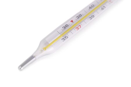 Medical thermometer isolated on the white backgroundの写真素材