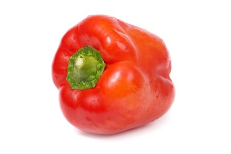 Red paprica isolated on the white backgroundの写真素材