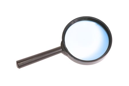 Magnifying glass isolated on the white backgroundの写真素材